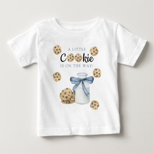 T-shirt Pour Bébé Un petit biscuit est en route Baby shower (Devant)