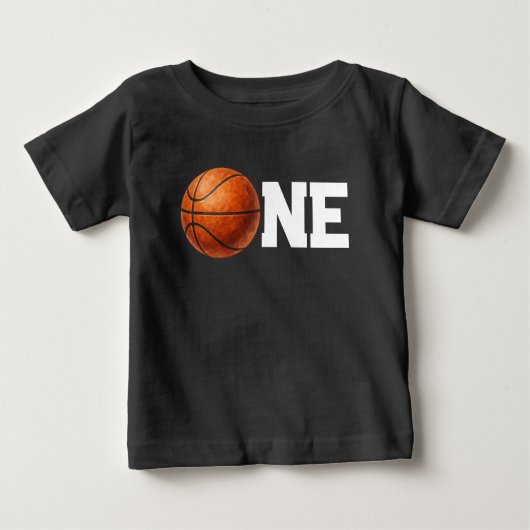 T-shirt Pour Bébé Un premier anniversaire de basket-ball (Devant)