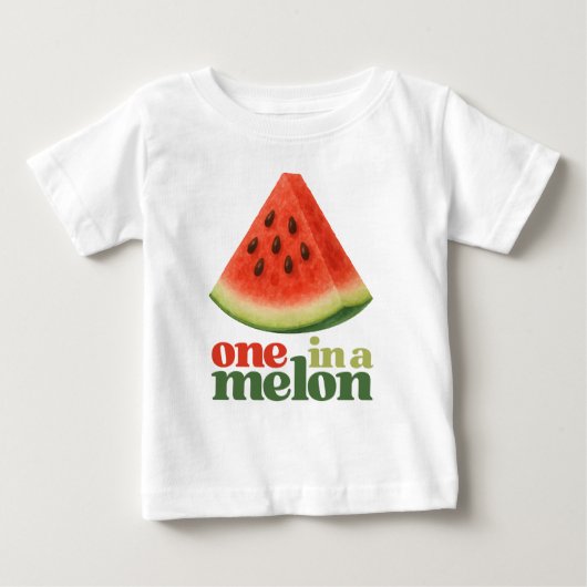 T-shirt Pour Bébé Un premier anniversaire pastèque, un an (Devant)