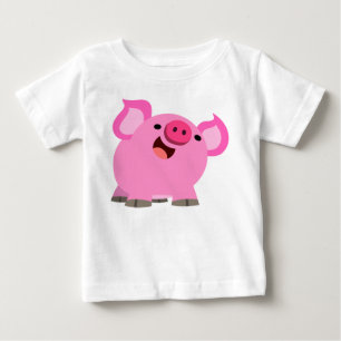 T-shirt Pour Bébé Un T-shirt de bébé cochon bien ri