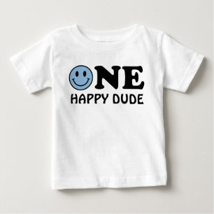 T-shirt Pour Bébé Un type heureux   Premier anniversaire avec sourir