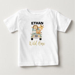 T-shirt Pour Bébé Une chemise d'anniversaire sauvage pour les enfant