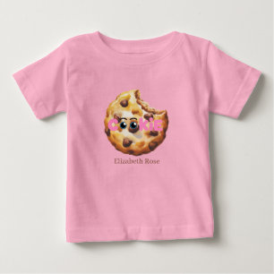 T-shirt Pour Bébé Une Douce Petite Fête de Bébé Rose Cookie