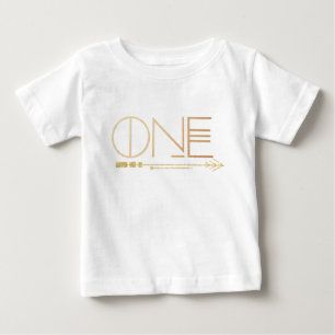 T-shirt Pour Bébé Une feuille d'or   tribale chic de Bohème