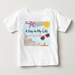 T-shirt Pour Bébé Une journée dans ma vie Édition journée à la plage
