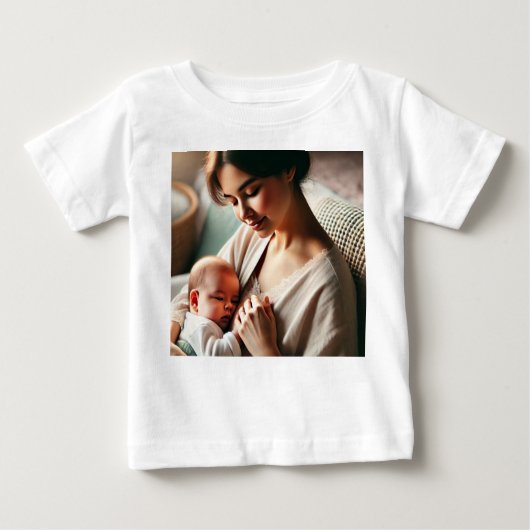 T-shirt Pour Bébé Une Mère Qui Étouffe Son Bébé (Devant)