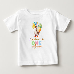 T-shirt Pour Bébé Une oie stupide Genre Neutre 1er Anniversaire