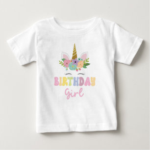 T-shirt Pour Bébé Unicorn Parties scintillant Arc-en-ciel Anniversai