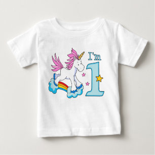 T-shirt Pour Bébé Unicorn Rainbow 1er anniversaire
