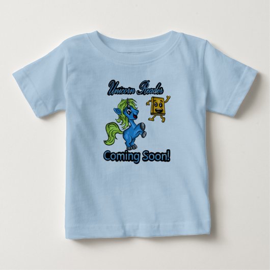 T-shirt Pour Bébé Unicorn Reader - Bientôt ! Tee couleur (Devant)