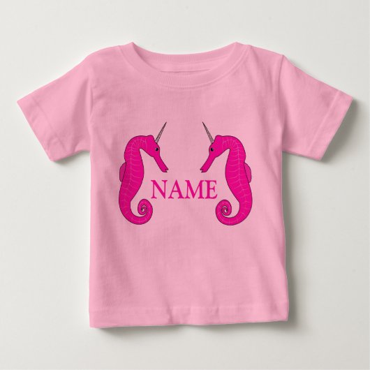 T-shirt Pour Bébé Unicorn Seahorse (Devant)