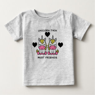T-shirt Pour Bébé Unicorn Twin Sister