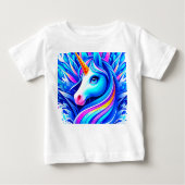 T-shirt Pour Bébé Unicorne (Devant)