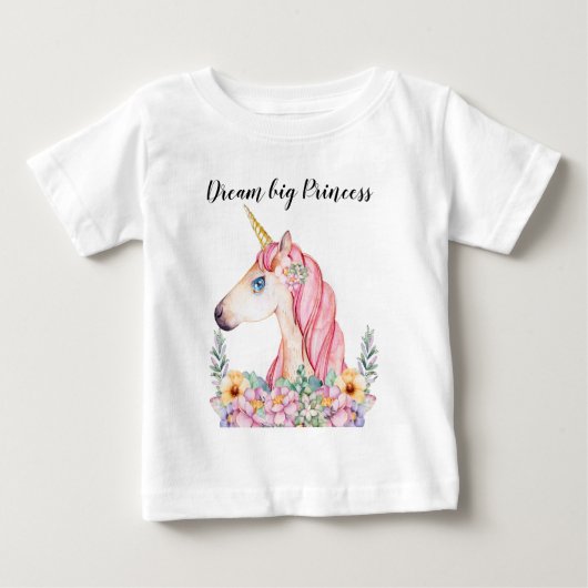 T-shirt Pour Bébé Unicorne (Devant)