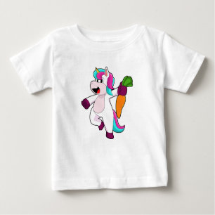 T-shirt Pour Bébé Unicorne avec carotte