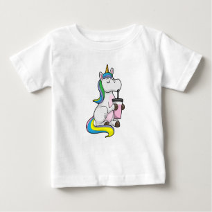 T-shirt Pour Bébé Unicorne avec thé bulle