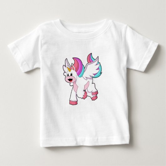 T-shirt Pour Bébé Unicorne avec Wing.PNG (Devant)