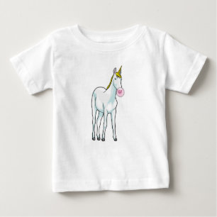 T-shirt Pour Bébé Unicorne Bubble gomme