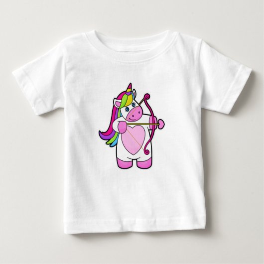 T-shirt Pour Bébé Unicorne comme Archer avec Bow et Flèche (Devant)