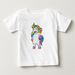 T-shirt Pour Bébé Unicorne comme coiffeur avec aérosol