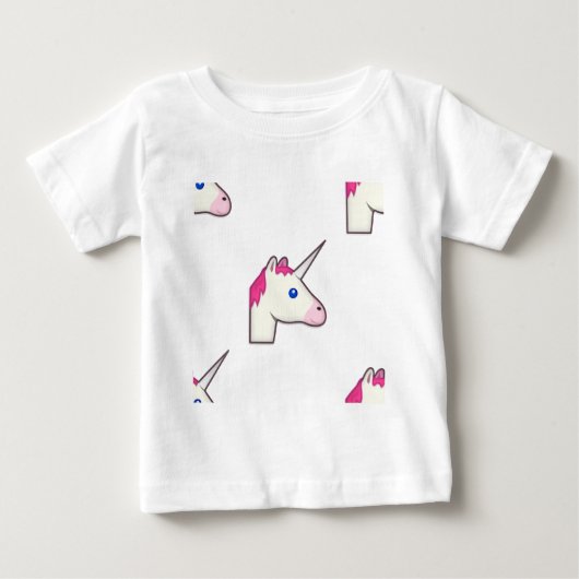 T-shirt Pour Bébé unicorne emoji (Devant)