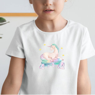 T-shirt Pour Bébé Unicorne Pastel avec une touche rêveuse et imagina