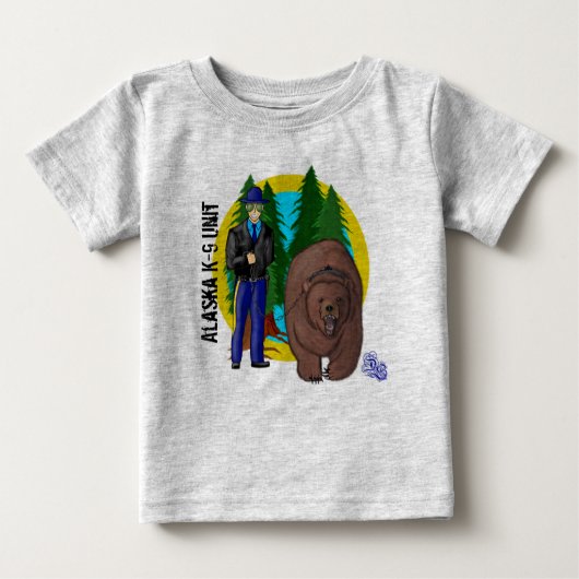 T-shirt Pour Bébé Unité K-9 de l'Alaska (Devant)
