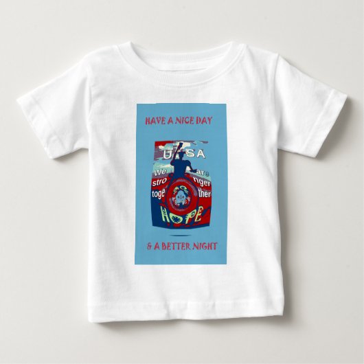 T-shirt Pour Bébé United in Hope : Stronger Together - USA Art Print (Devant)