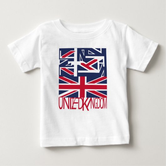 T-shirt Pour Bébé United Kingdom UK flag BY MASANSER PIXELAT (Devant)