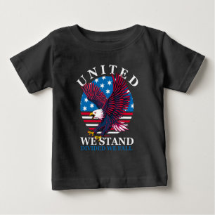 T-shirt Pour Bébé United We Stand - Eagle et American Flag