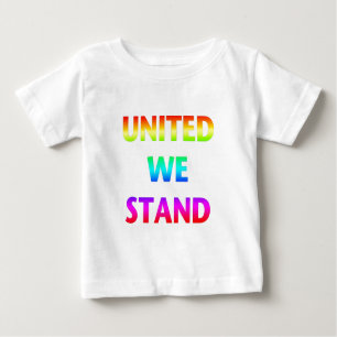 T-shirt Pour Bébé United We Stand Rainbow
