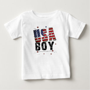 T-shirt Pour Bébé USA Boy