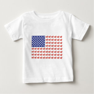 T-shirt Pour Bébé USA Dachshund