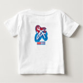 T-SHIRT POUR BÉBÉ USA/EEUU FLAG SIMPLIFIED TEXT BY MASANSER PIXELAT (Dos)