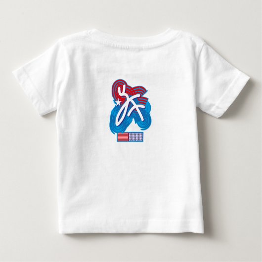 T-SHIRT POUR BÉBÉ USA/EEUU FLAG SIMPLIFIED TEXT BY MASANSER PIXELAT (Dos)