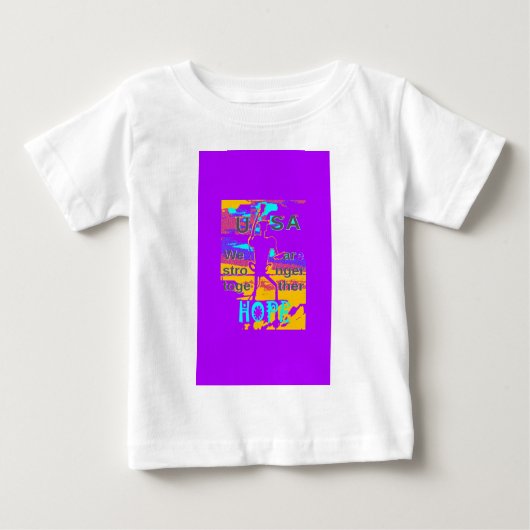 T-shirt Pour Bébé USA Hope : Nous sommes plus forts ensemble (Devant)