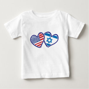 T-shirt Pour Bébé USA—Israel-Love-Final