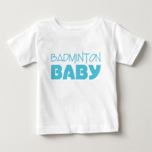T-shirt Pour Bébé Usage de bébé de badminton (bleu) (Devant)