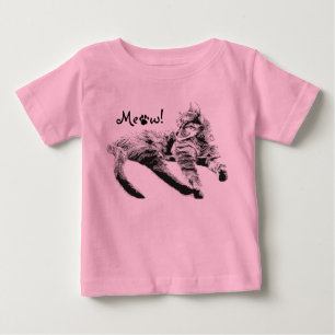 T-shirt Pour Bébé Usage de Meow pour des enfants