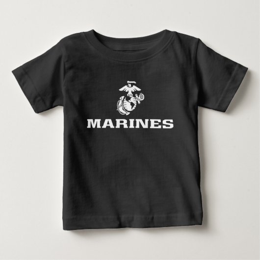 T-shirt Pour Bébé USMC Logo Stacked - White (Devant)