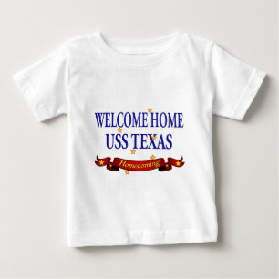 T-shirt Pour Bébé USS à la maison bienvenu le Texas
