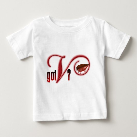 T-shirt Pour Bébé V obtenus - Sang de vampire (Devant)
