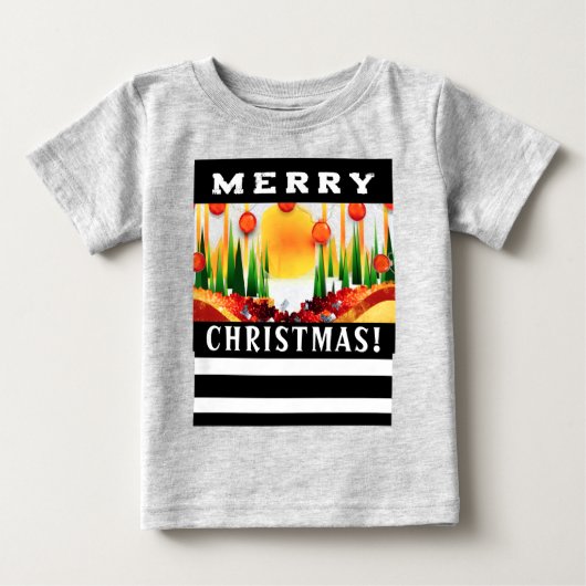 T-shirt Pour Bébé Vacances dans les Pins ! (Devant)