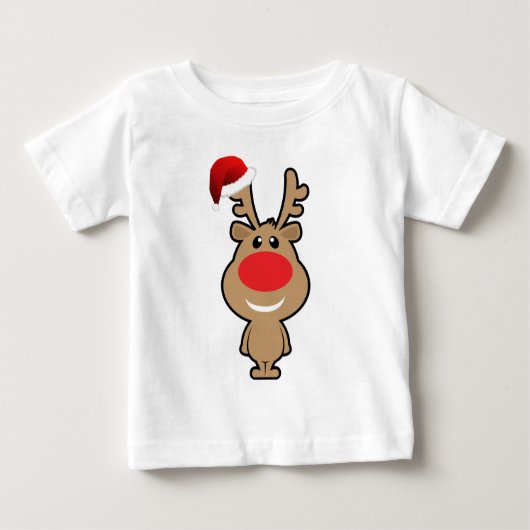 T-shirt Pour Bébé Vacances de Noël drôle père Noël (Devant)