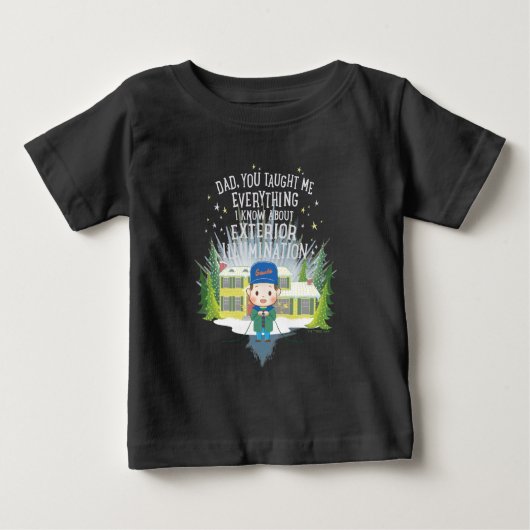 T-shirt Pour Bébé Vacances de Noël Éclairage extérieur (Devant)