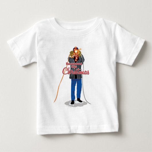 T-shirt Pour Bébé Vacances de Noël | Reconnectez ce Noël (Devant)