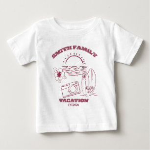 T-shirt Pour Bébé Vacances de réunion de famille personnalisées