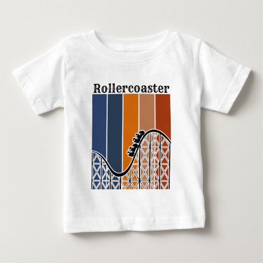 T-shirt Pour Bébé Vacances d'été à cheval Rollercoaster Retro (Devant)