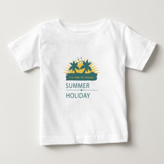 T-shirt Pour Bébé Vacances d'été Paysage (Devant)