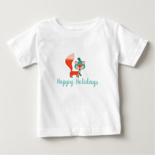 T-shirt Pour Bébé Vacances hiver Fox personnalisable moderne